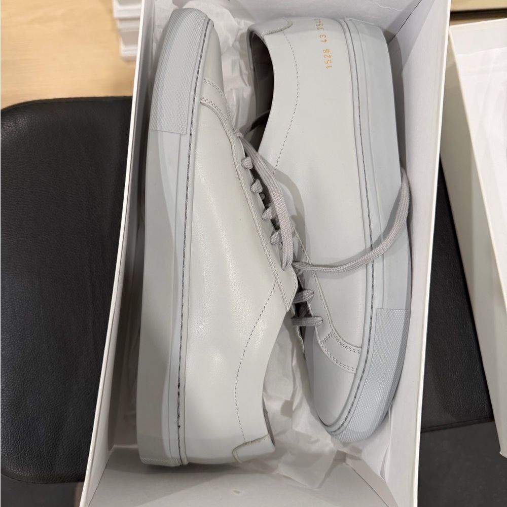 Common Projects Gray Leather Sneakers Achilles low